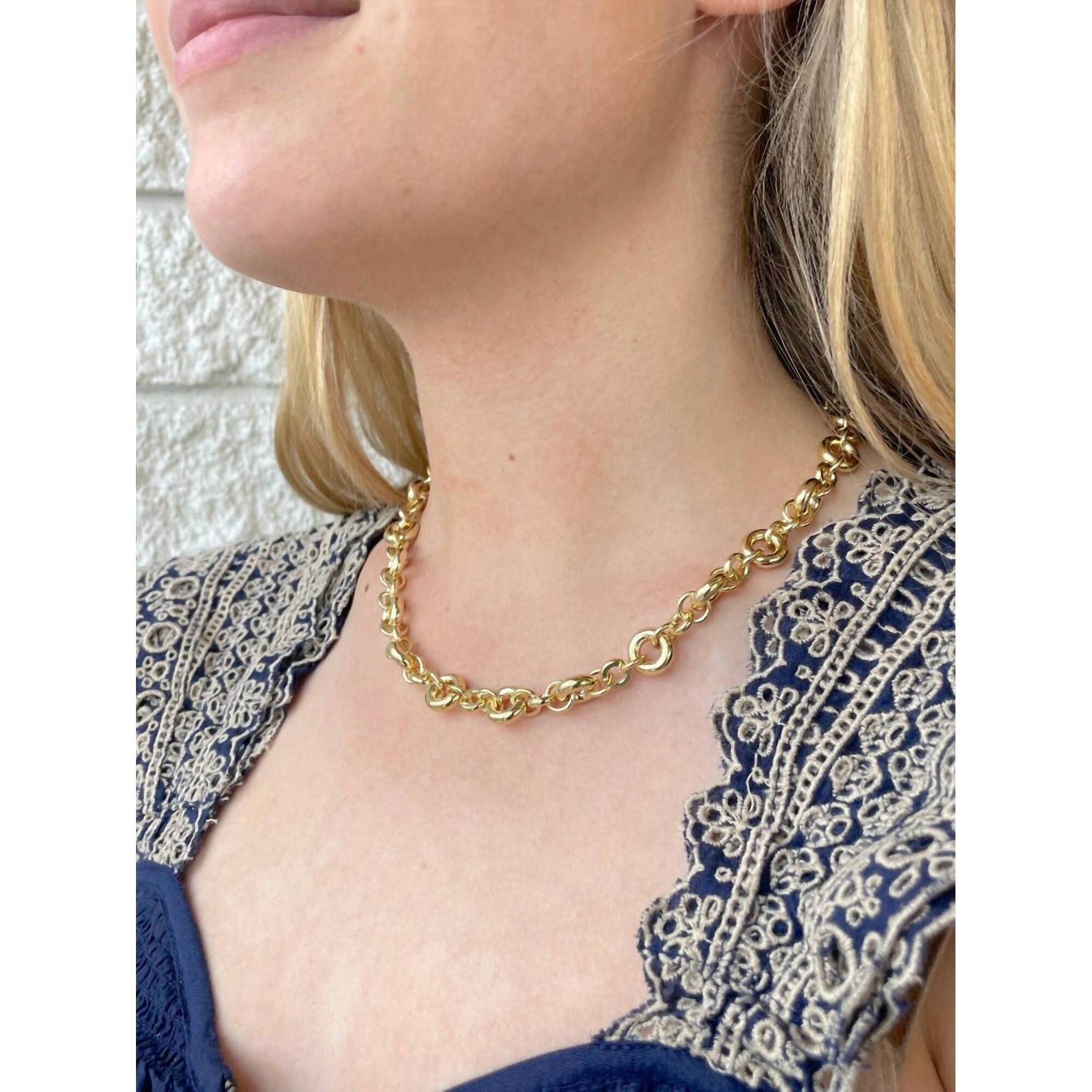 New Laura Lombardi Isola Necklace In Brass
